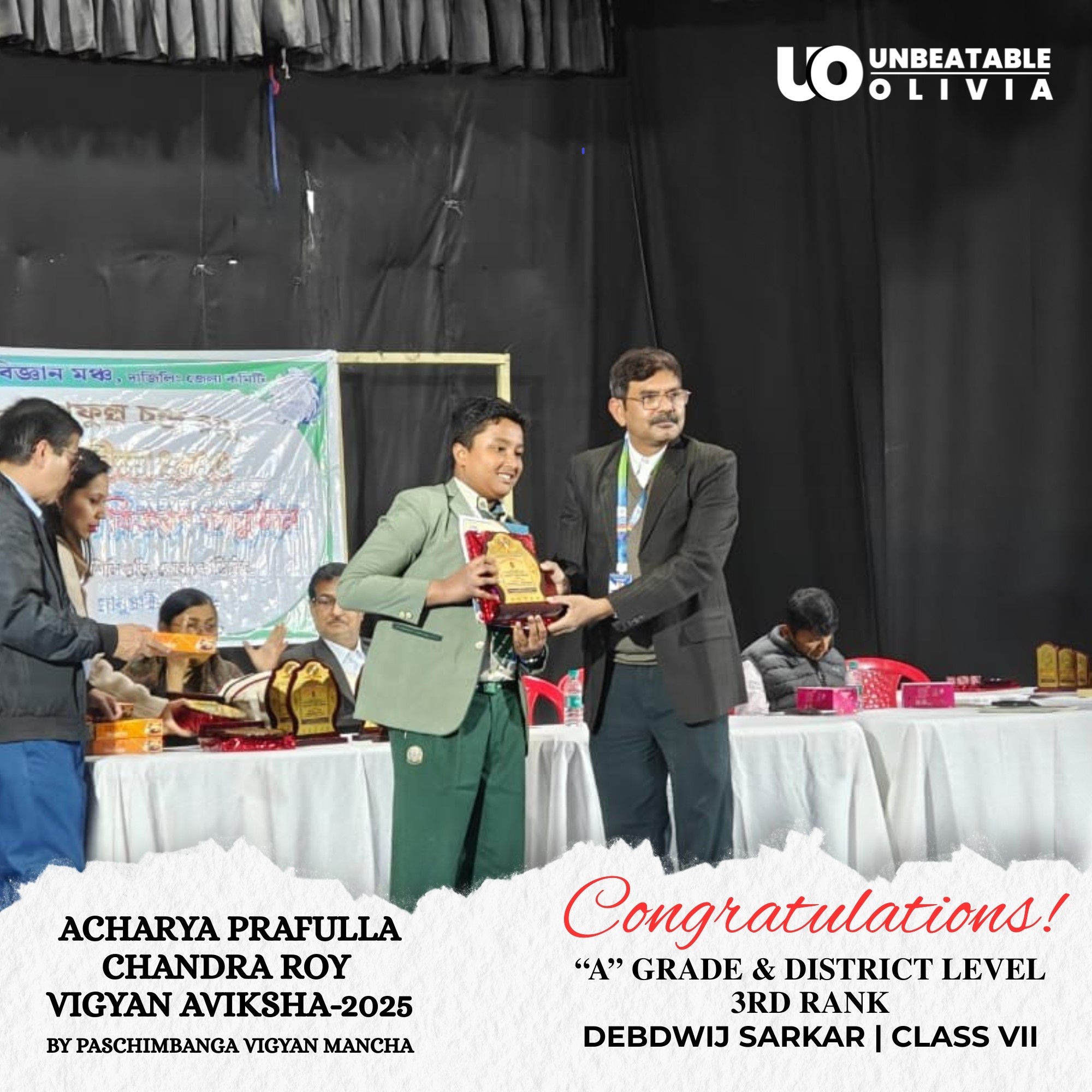 𝗔 - 𝗚𝗿𝗮𝗱𝗲 𝗮𝗻𝗱 𝘁𝗵𝗲 𝗽𝗿𝗲𝘀𝘁𝗶𝗴𝗶𝗼𝘂𝘀 𝗗𝗶𝘀𝘁𝗿𝗶𝗰𝘁 𝗟𝗲𝘃𝗲𝗹 𝟯𝗿𝗱 𝗥𝗮𝗻𝗸 𝗶𝗻 𝘁𝗵𝗲 𝗔𝗰𝗵𝗮𝗿𝘆𝗮 𝗣𝗿𝗮𝗳𝘂𝗹𝗹𝗮 𝗖𝗵𝗮𝗻𝗱𝗿𝗮 𝗥𝗼𝘆 𝗩𝗶𝗴𝘆𝗮𝗻 𝗔𝘃𝗶𝗸𝘀𝗵𝗮-𝟮𝟬𝟮𝟱!