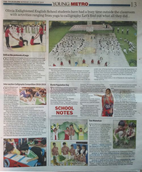 Olivia Enlightened English School students had a busy time with CCA & ECA activities #2018-19